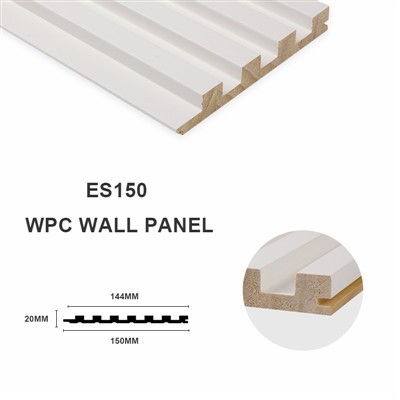 Panel ścienny z kratką z litego drewna WPC